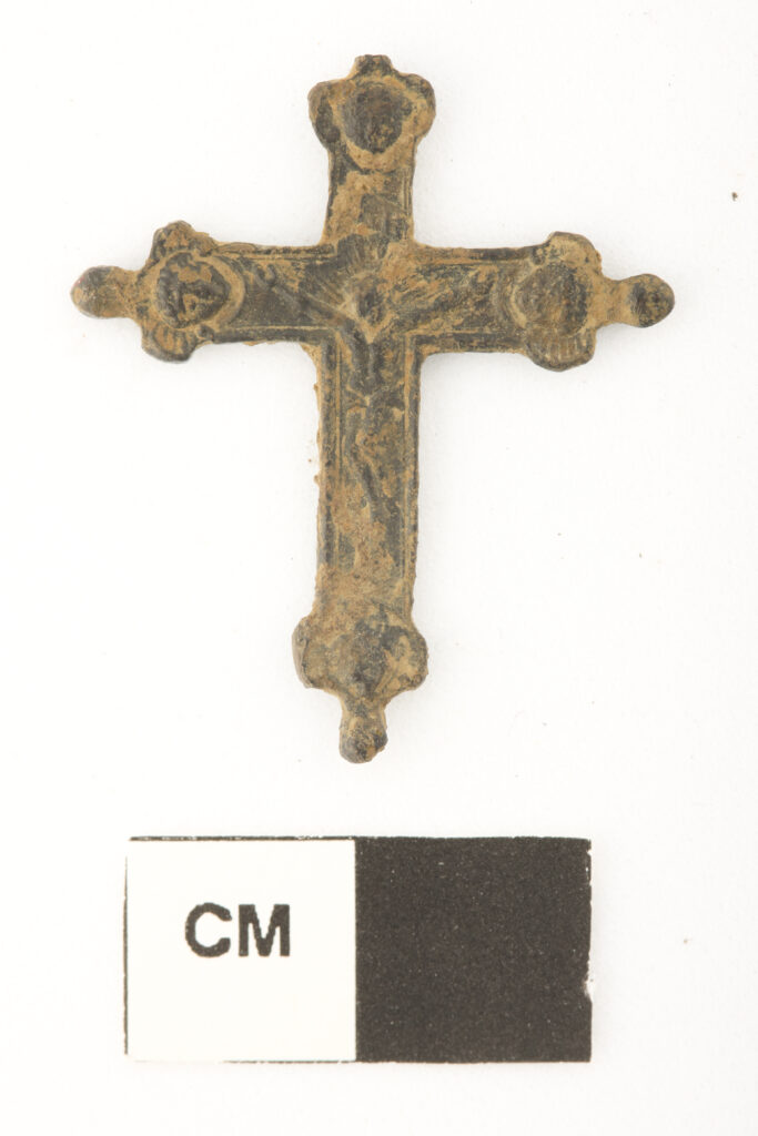 Crucifix found at Fort St. Joseph (Photo:Tori Hawley. Courtesy of the Fort St. Joseph Archaeological Project