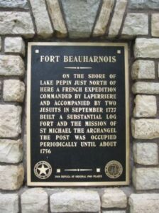 Plaque commémorative du fort Beauharnois sur le lac Pepin, Minnesota (par Iberville under CC BY-SA 3.0)