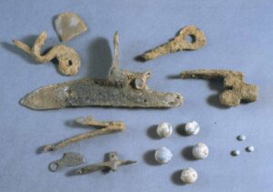 Flintlock hardware (Photo: Brock Giordano. Courtesy of the Fort St. Joseph Archaeological Project)